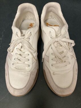 Sam Edelman Men's Low-Top Sneakers in White and Beige - Size 13